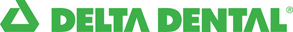 Delta Dental logo with a green triangular symbol followed by 'DELTA DENTAL' in bold, green capital letters and a registered trademark symbol.